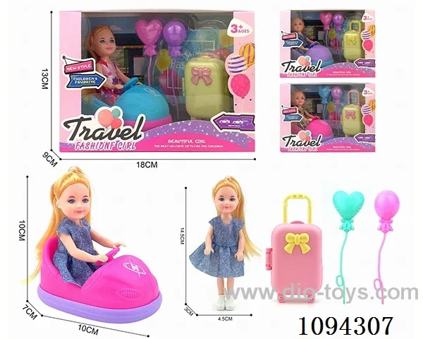 5 inch Barbie suitcase balloon bumper car