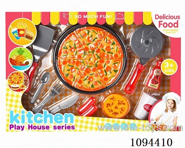 A set of Western food pizza combinations