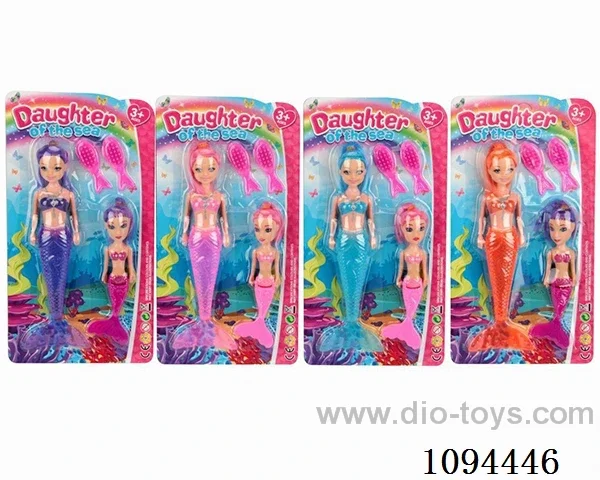 19.5cm Little Kelly Light Mermaid Doll 14cm Lightless Little Fish 2 Comb