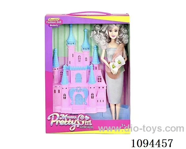 11 inch solid body 11 joint villa set Barbie doll