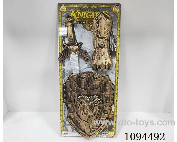 BRONZE WEAPON SET SWORD, SHIELD, AND MIDDLE WRIST GUARD