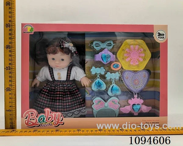 10 INCH AND 25CM ECO-FRIENDLY COTTON DOLL AND ACCESSORIES (MIXED WITH 4 CLOTHING STYLES)