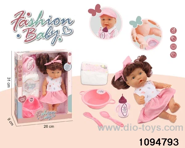 10 inch vinyl hand and foot doll