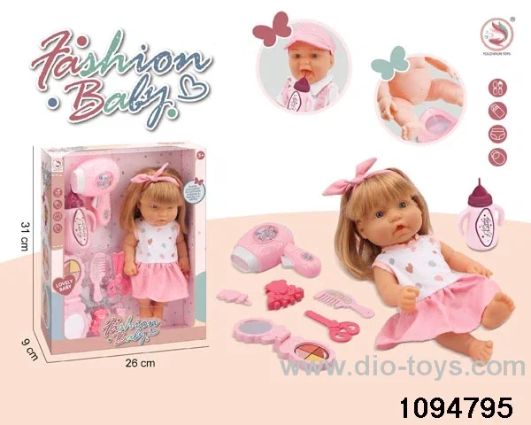 10 inch vinyl hand and foot doll