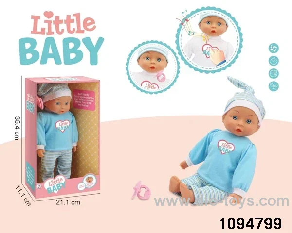 14 inch vinyl hand and foot doll with 24 sounds ic