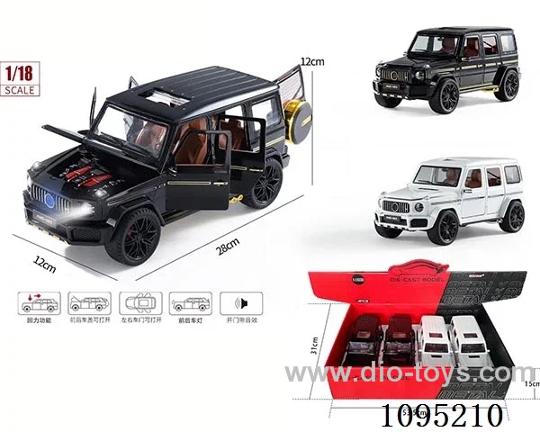 1:18 Mercedes-Benz G63 Alloy model Comeback Sound & Light Vehicle (4 PCS/box)