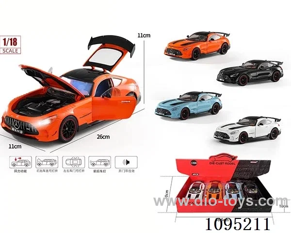 1:18 Mercedes-Benz AMG GT Alloy model Comeback Sound & Light Vehicle (4 PCS/box)