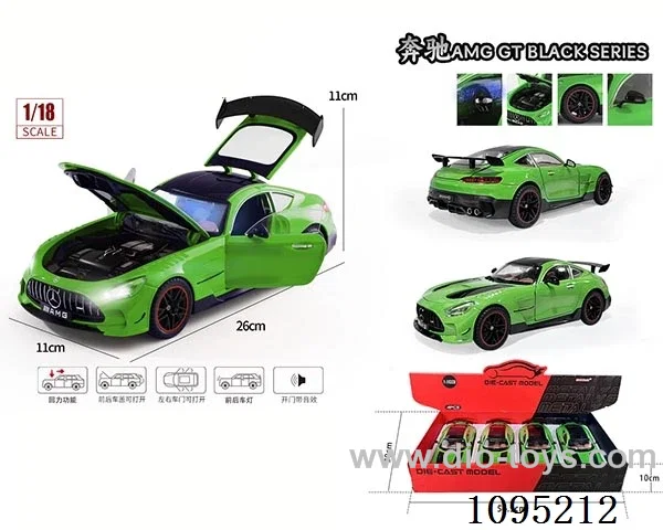 1:18 Mercedes-Benz AMG GT Alloy model Comeback Sound & Light Vehicle (4 PCS/box)