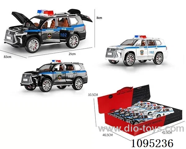 1:24 Lexus LX570 alloy Boilback Sound & Light Vehicle - Russian Police car (8 PCS/box)