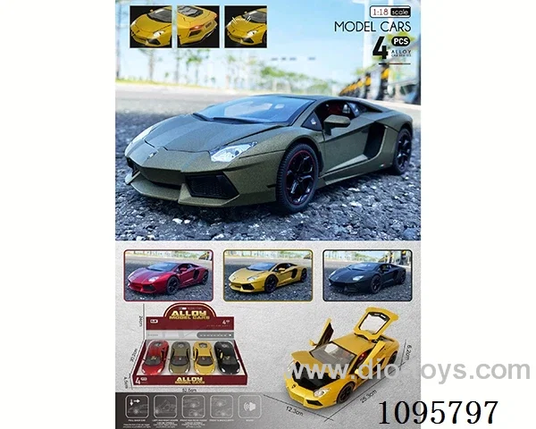 1：18 pull back alloy car W L/M 4PCS