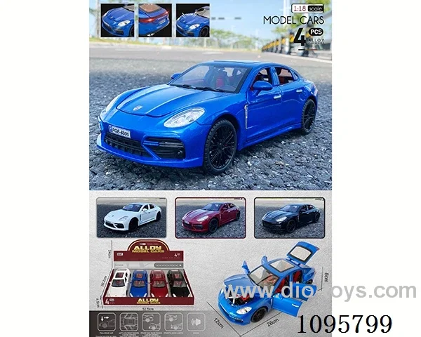 1：18 pull back alloy car W L/M 4PCS