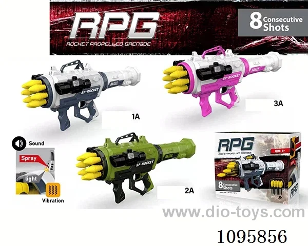 soft bullet gun with light/spray