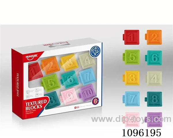 Soft rubber building blocks (10 pieces)