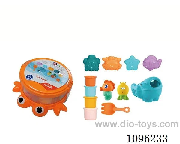 Crab Storage box + Bathroom beach toys (12PCS)