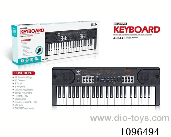 49-key black keyboard (black) + microphone +USB cable