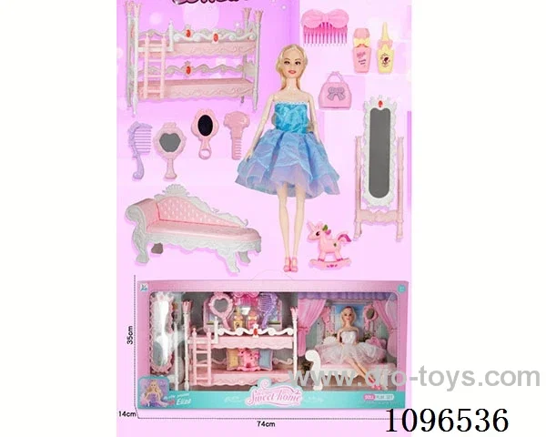 Double princess bed Princess Chair with 11-joint Barbie