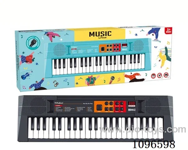 44 key black keyboard + microphone