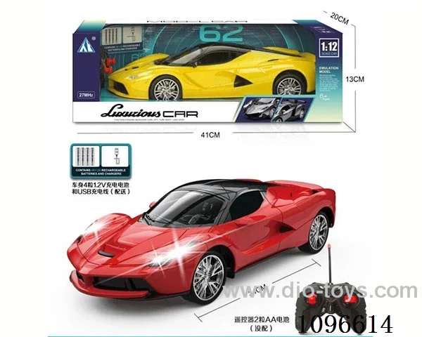 1:12 4ch rc car with light included battery