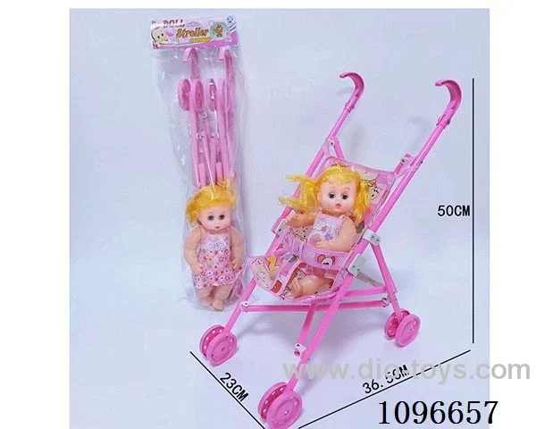 Plastic cart +12 "doll