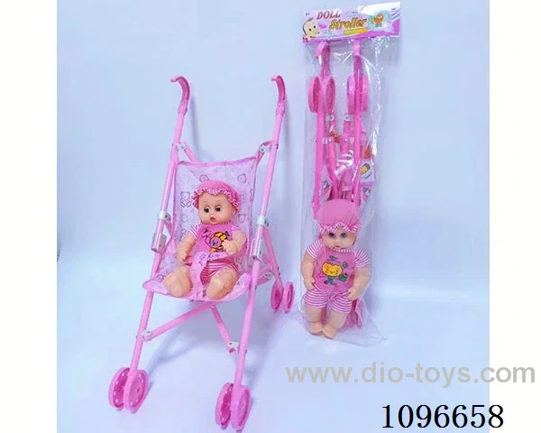 Plastic cart +12 "doll