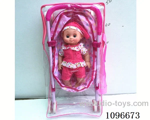 Iron trolley +14 inch boy doll with IC 4 sound or English