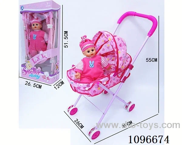 Iron trolley + cotton body boy doll with IC 4 sound or English