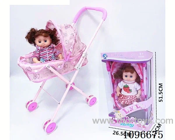 Iron trolley + Girl doll doll with IC 4 sound or English