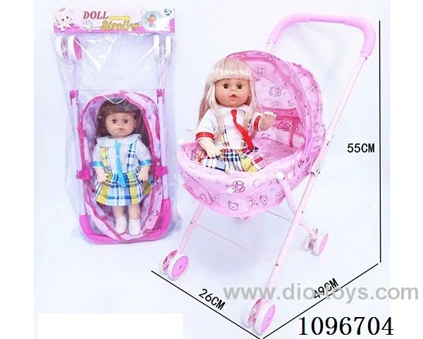 Iron trolley + skirt girl doll doll with IC 4 sound or English