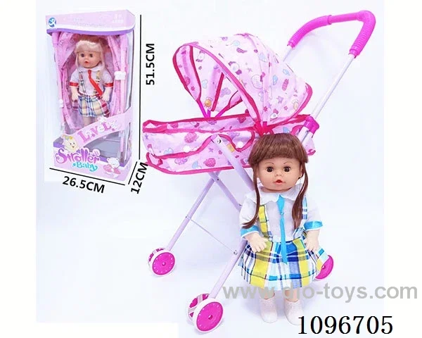 Iron trolley + skirt girl doll doll with IC 4 sound or English