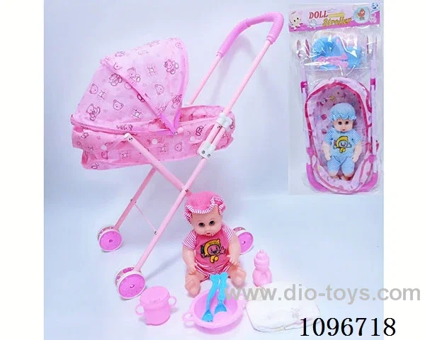 Iron cart + male doll + 6-piece set
