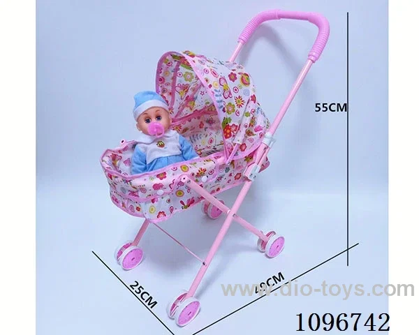 Iron cart + pacifier crying boy