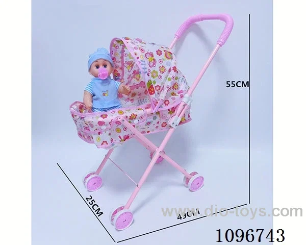 Iron cart + pacifier crying boy