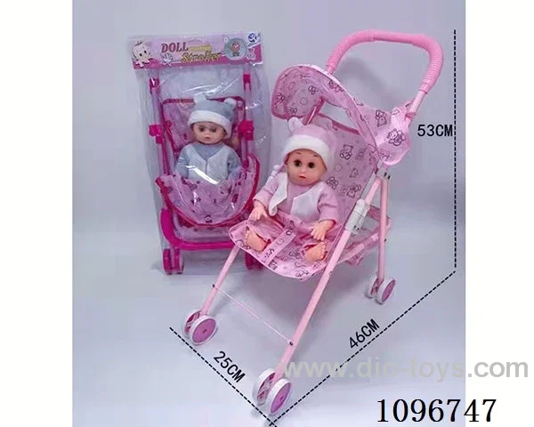 Iron trolley +14 inch boy doll with IC 4 sound or English