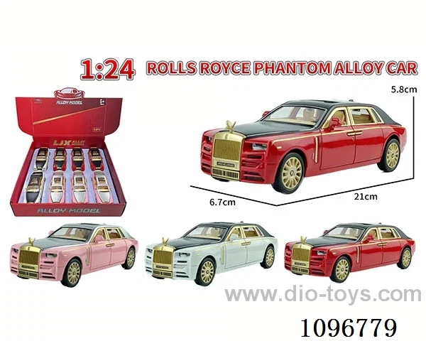 1:24 sliding alloy car with light