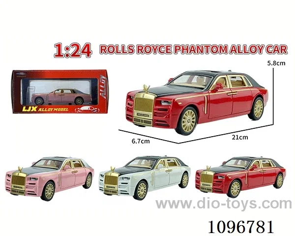 1:24 sliding alloy car with light