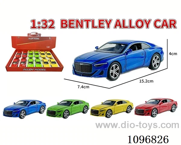 1:32 pull back alloy car with light/music