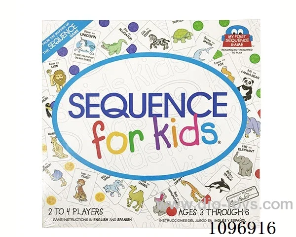 Animal sequence game in English and Spanish