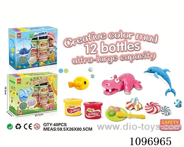 Colored clay toys - Creative Zoo, Underwater World two mixed
