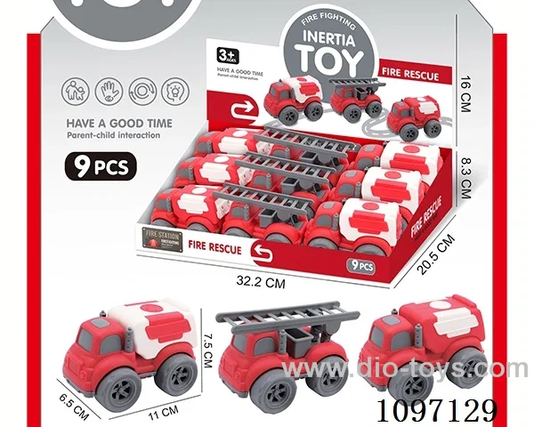 Cartoon inertial fire truck