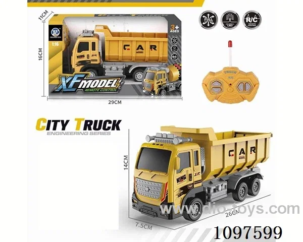 1:16 4ch rc engineering dump truck (without battery)