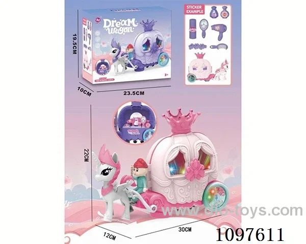 B/O Universal Unicorn Ornament Car with light (GCC)