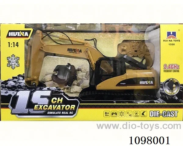 1:14 15ch semi-alloy rc excavator + grab wood brown