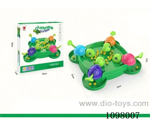 The tortoise eats the bean