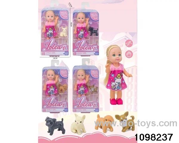 4.5 inch doll/4 style mix