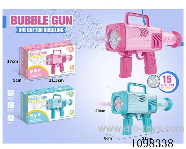 bubble gun with light