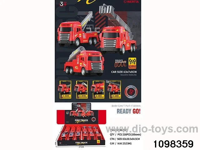 friction toys in display box