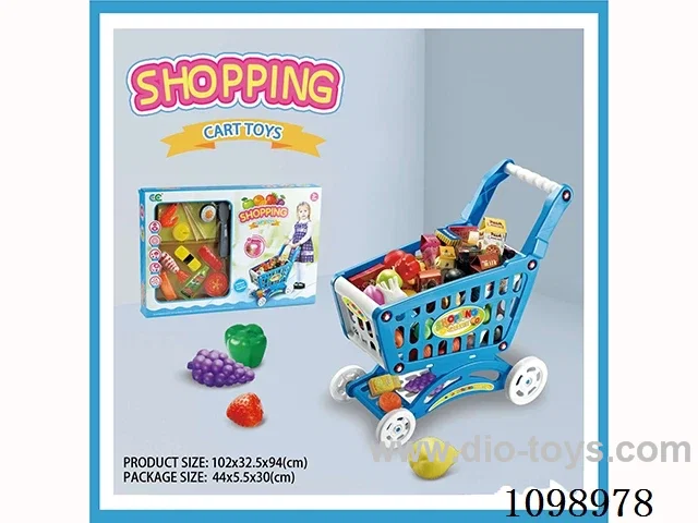 shopping cart with sushi set