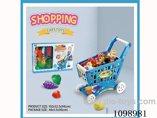 shopping cart with vegetables