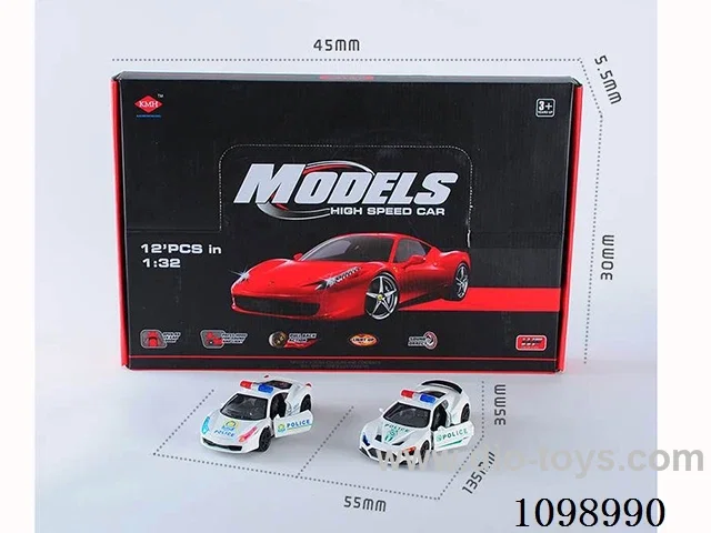 1:32 pull back alloy car with light/IC