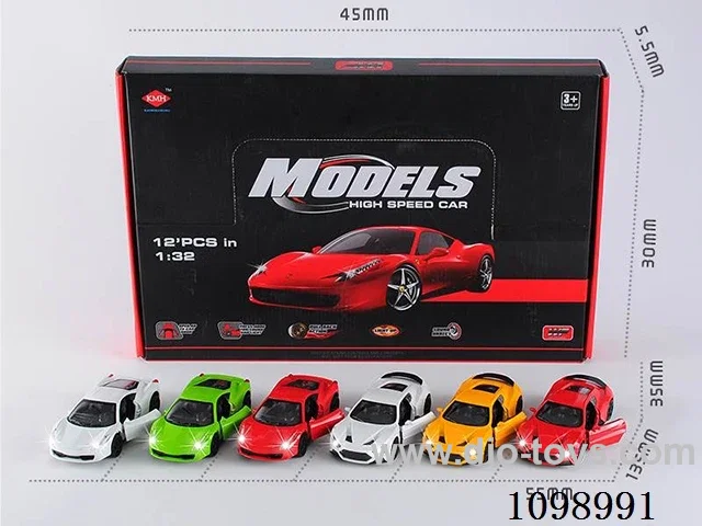 1:32 pull back alloy car with light/IC